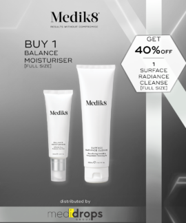 Combo Medik8 Balance Moisturiser & Glycolic Acid Activator 50ml + Surface Radiance Cleanse 150ml