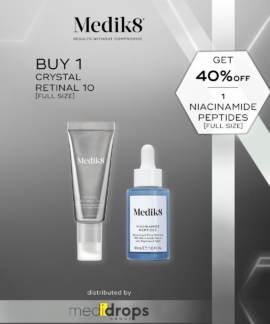 Combo Medik8 Crystal Retinal 10 30ml + Niacinamide Peptides 30ml