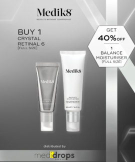 Combo Medik8 Crystal Retinal 6 30ml + Balance Moisturiser & Glycolic Acid Activator 50ml