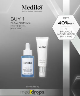 Combo Medik8 Niacinamide Peptides 30ml + Balance Moisturiser & Glycolic Acid Activator 50ml