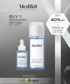 Combo Medik8 Niacinamide Peptides 30ml + Press & Clear 150ml
